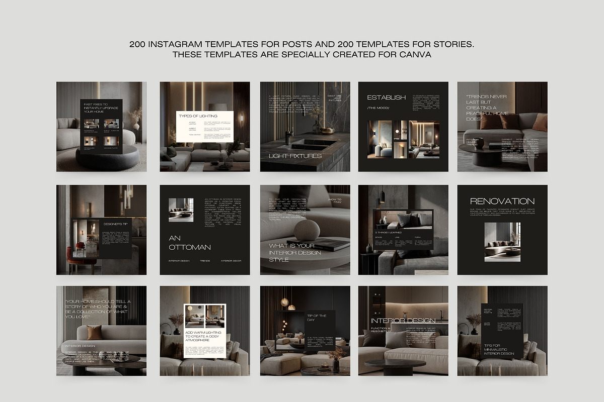 Interior Design Instagram Bundle III, a Social Media Template by Instprofi | Studio Estimo (Photo 21 of 49)