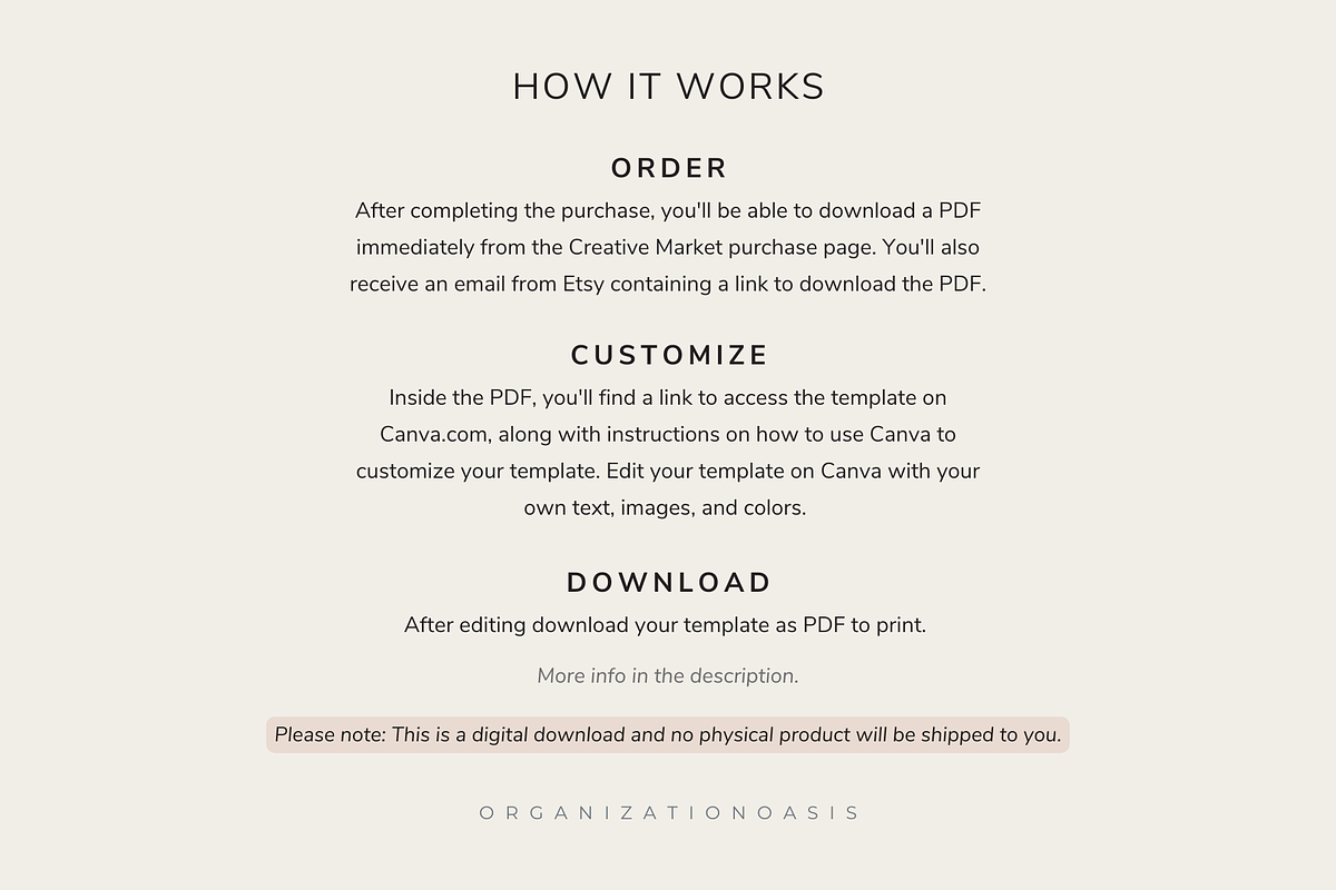 Minimalist Cookbook Template CANVA, a Templates & Theme by OrganizationOasisRo (Photo 9 of 10)