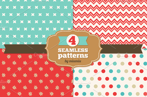 Christmas seamless patterns preview 3