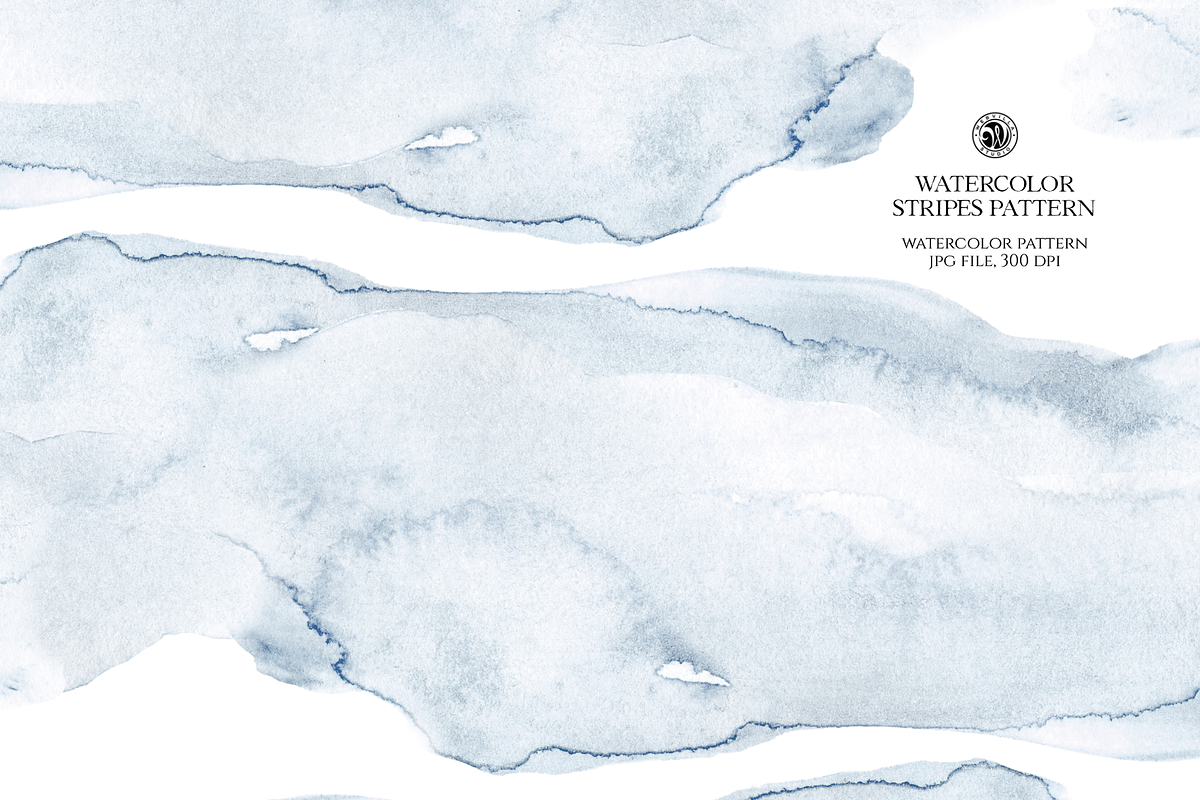 Watercolor Stripes Pattern, a Pattern Graphic by Webvilla Studio (Photo 1 of 6)
