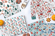 Merry Christmas clipart & pattern, an Illustration by SleptArt (Thumbnail 4 of 4)