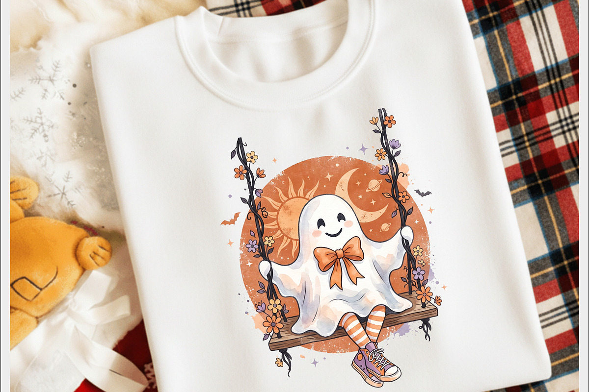 Halloween Ghost Cat Dog Bundle, a Seasonal Illustration by crative8112 (Photo 2 of 9)