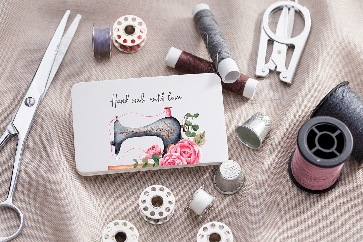Watercolor Sewing Kit, a Work Illustration by YuliyaArtGarden (Photo 3 of 7)