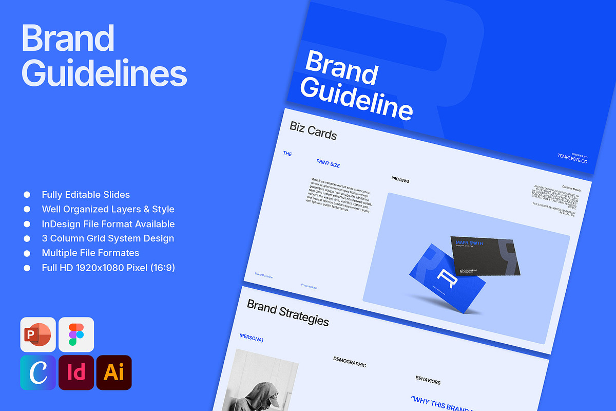 Modern Brand Guidelines Presentation, a Branding & Logo Template by Templeste (Photo 2 of 6)