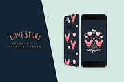 Love Story Gouache Illustration Pack, an Illustration by Laura Ingham (Thumbnail 6 of 14)