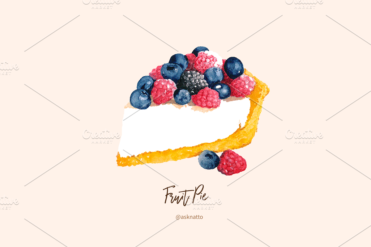 Watercolour Sweet Cakes, an Illustration by Nat (Photo 4 of 6)