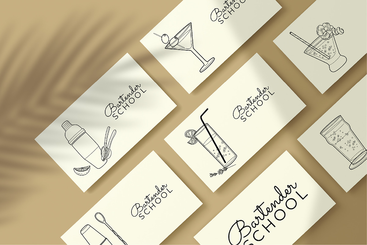 Elegant line art bar menu icons, an Outline Icon by Chakraborty Design (Photo 6 of 10)