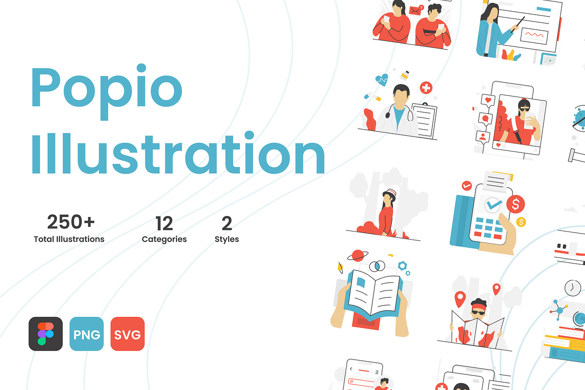 Popio Illustration Bundle, a Person Illustration by Kawalan Studio (Photo 1 of 8)