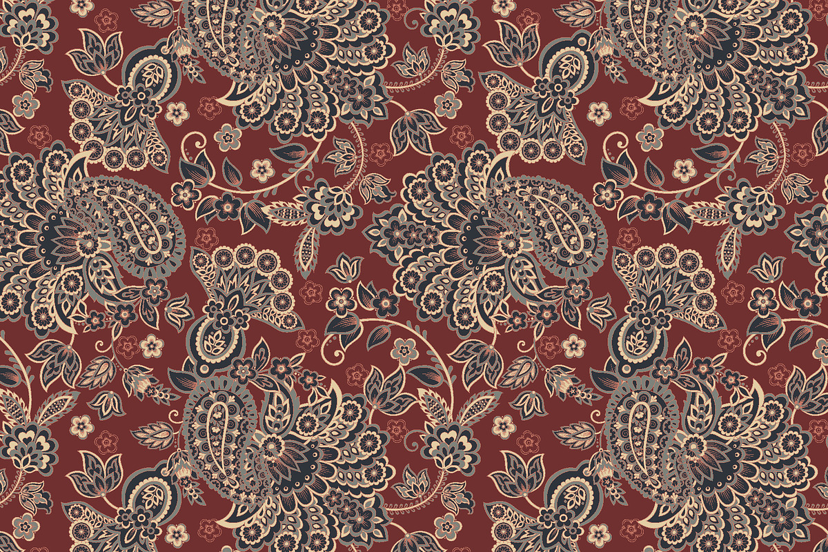 4 Paisley seamless patterns, a Background Graphic by antalogiya (Photo 5 of 5)