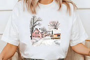 Watercolor Ski Resort Clipart, Cozy, an Illustration by Libby Wishes (Thumbnail 7 of 8)