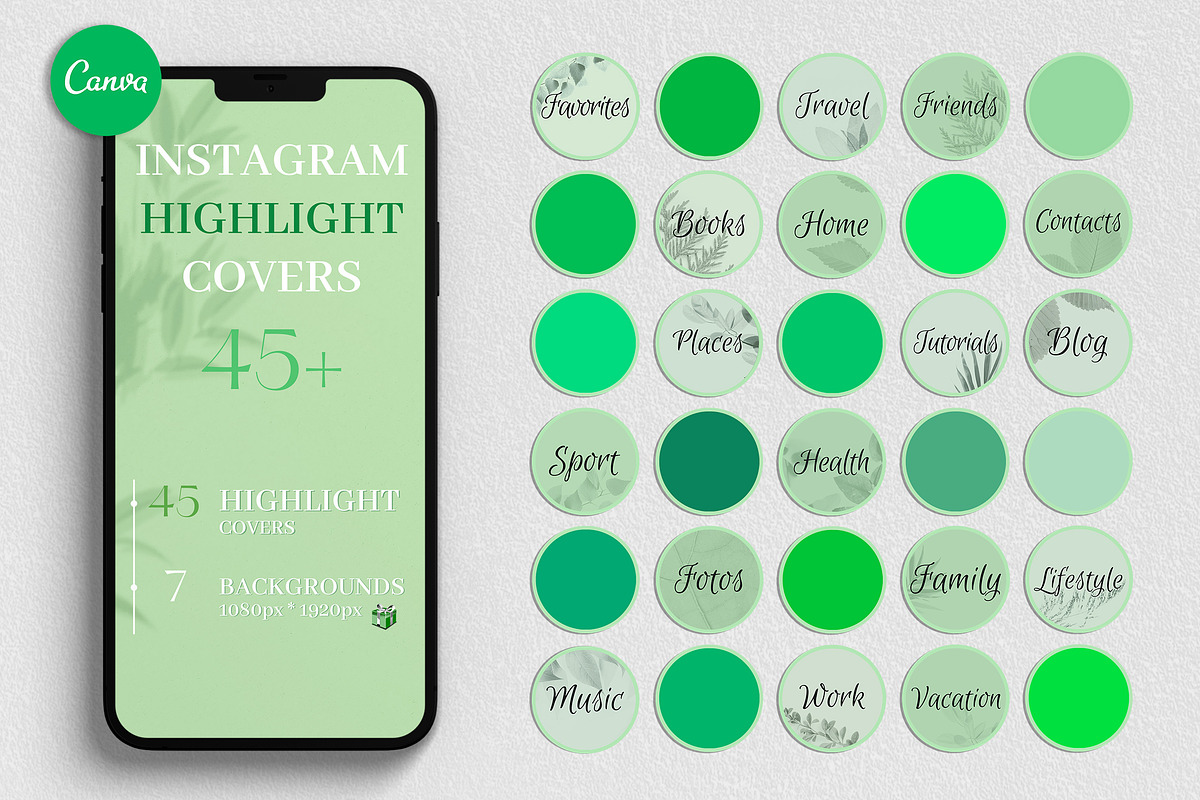 45+ Instagram HIGHLIGHT + Background, a Social Media Template by Instancy Design (Photo 1 of 4)