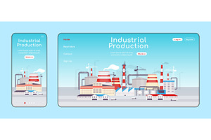 Industrial Production Landing Page