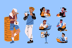 People Finance Tax Illustration Set, a Templates & Theme by studiogstock