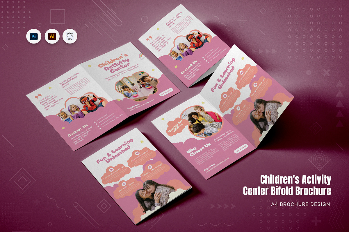 Children's Activity Bifold Brochure, a Brochure Template by Fannan Studio