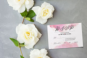 Watercolor Save the date, RSVP cards, an Invitation Template by Chic templates (Thumbnail 3 of 3)