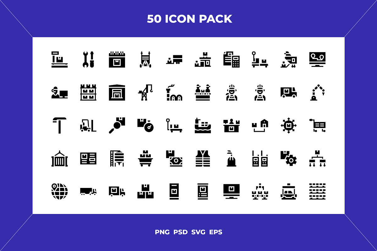 Supply chain icons, an Outline Icon by Wencory (Photo 1 of 2)