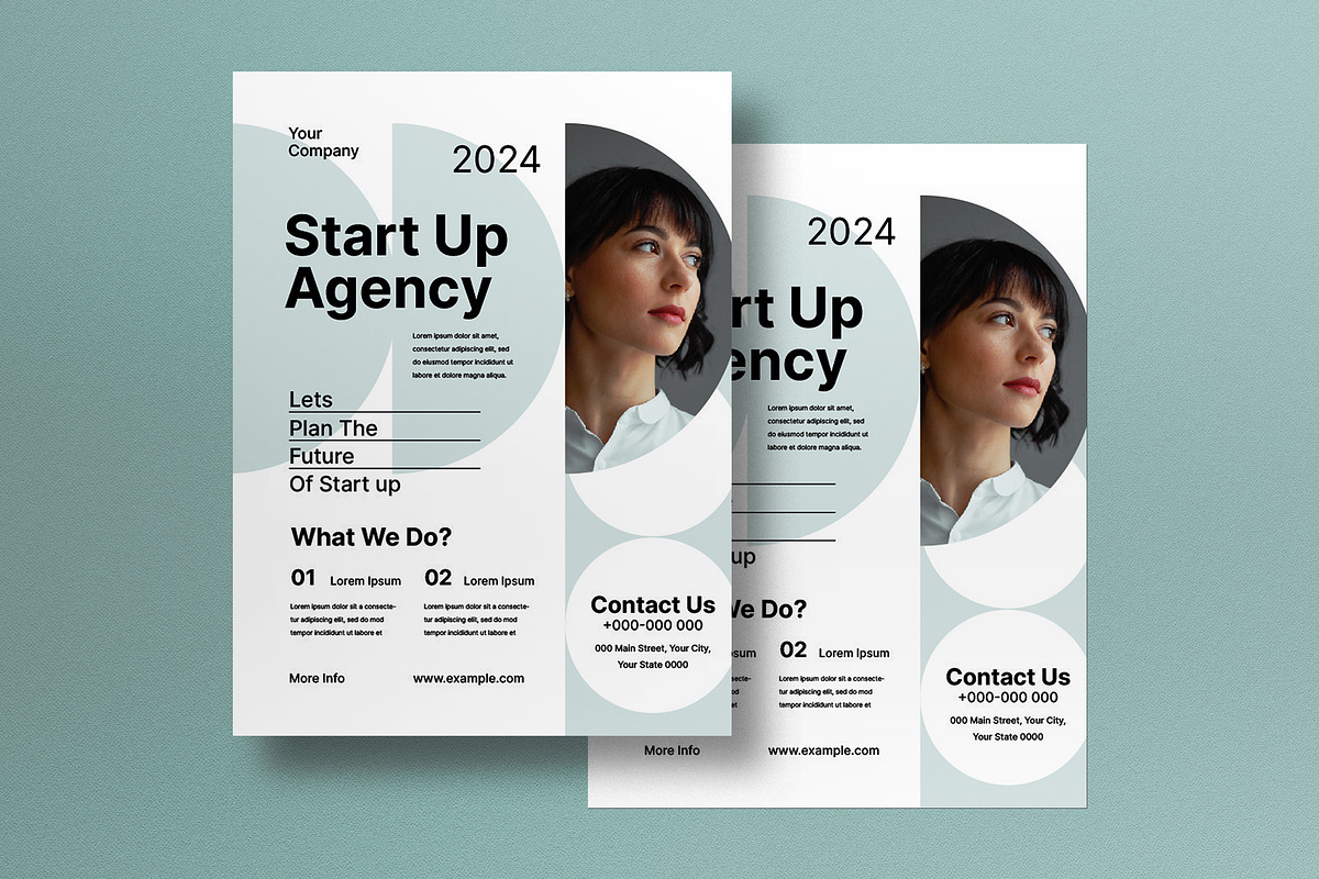 Minimalist Start Up Agency Flyer, a Resume Template by graphicook (Photo 1 of 3)