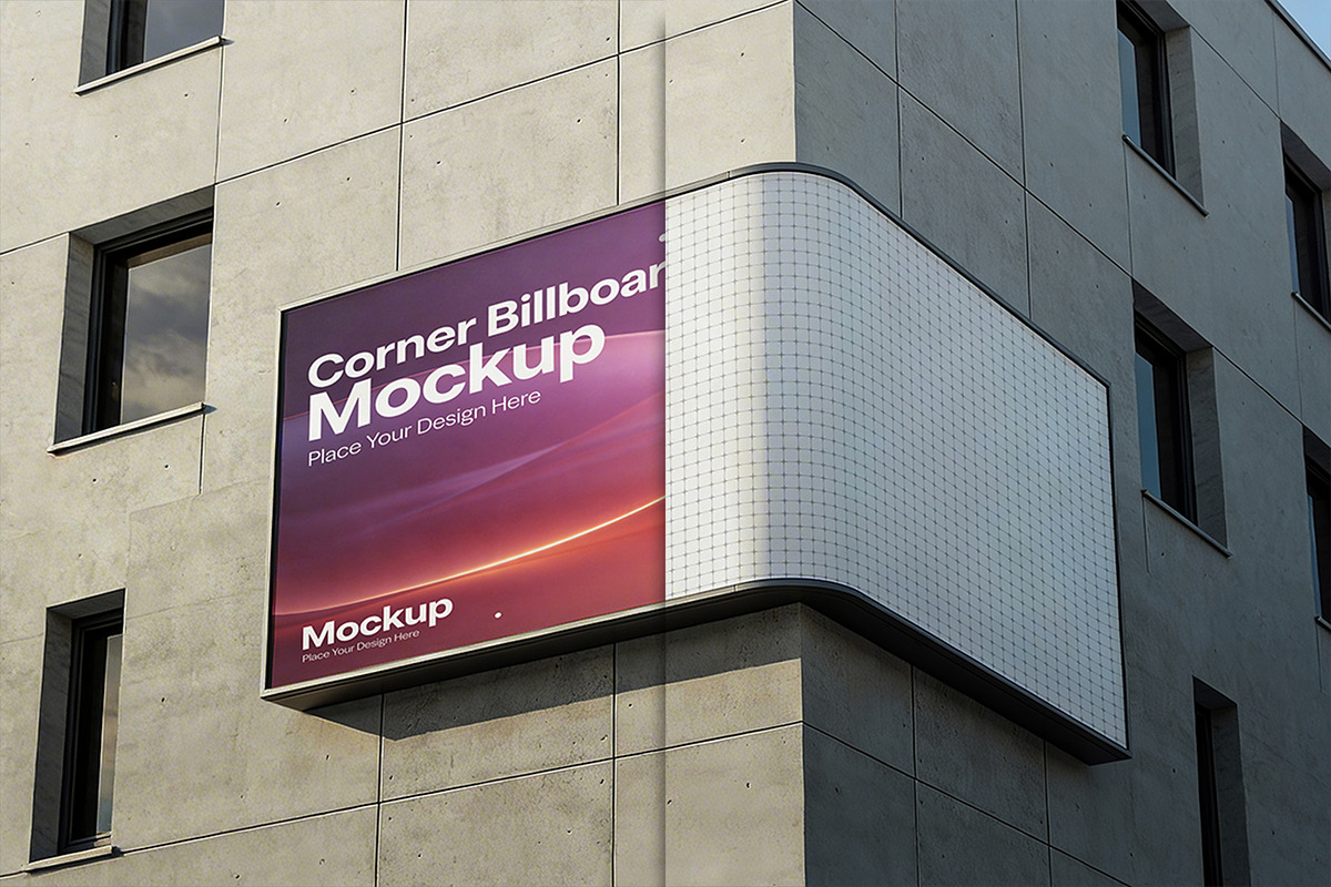 Corner Billboard Mockup, a Product Mockup by Pitchlook.Studio (Photo 3 of 3)