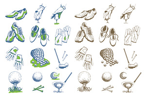 Golf Sketch Illustrations