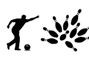 Dynamic bowling player silhouette, an Illustration by Amazin_art (Thumbnail 14 of 31)