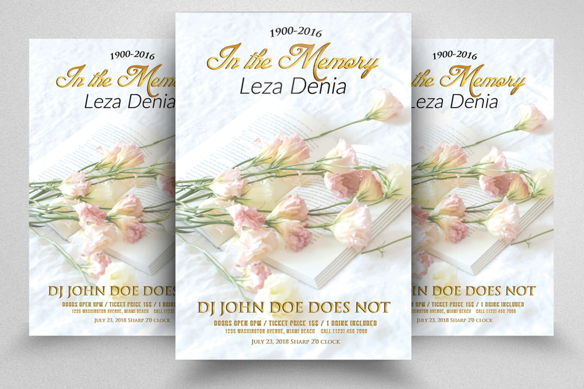 10 Memorial & Funeral Flyer Bundle, a Flyer Template by Business Flyers (Photo 5 of 11)