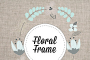 Floral Frame Vector & PNG, an Illustration by TheBlogLoft (Thumbnail 1 of 2)