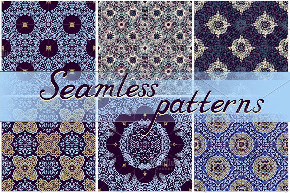 15 Seamless Patterns And Rosettes
