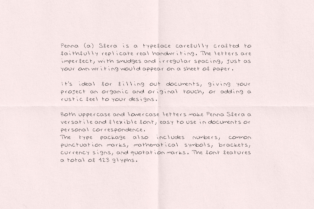 Penna Sfera Handwritten Script, a Handwritten Font by Aire Studio