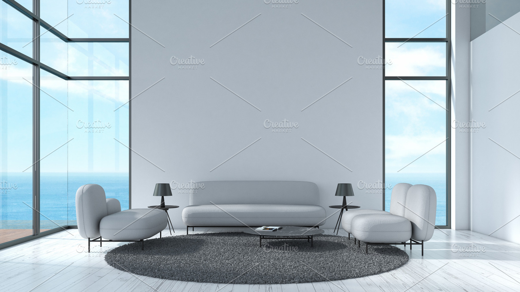 Modern interior living room featuring 3d, apartment, and architecture, an Architecture Photo by MOOSPACE_STUDIO
