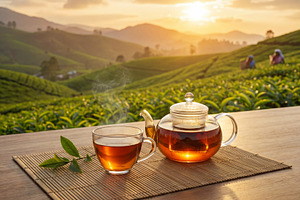 Glass teapot and teacup, a Food & Drink Photo by Volff