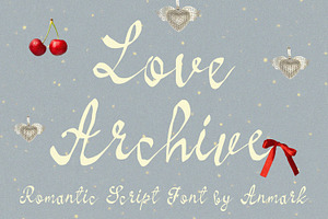Love Archive Romantic Script Font, a Script Font by AnMark