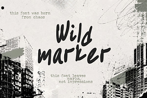 Wild marker handwritten font