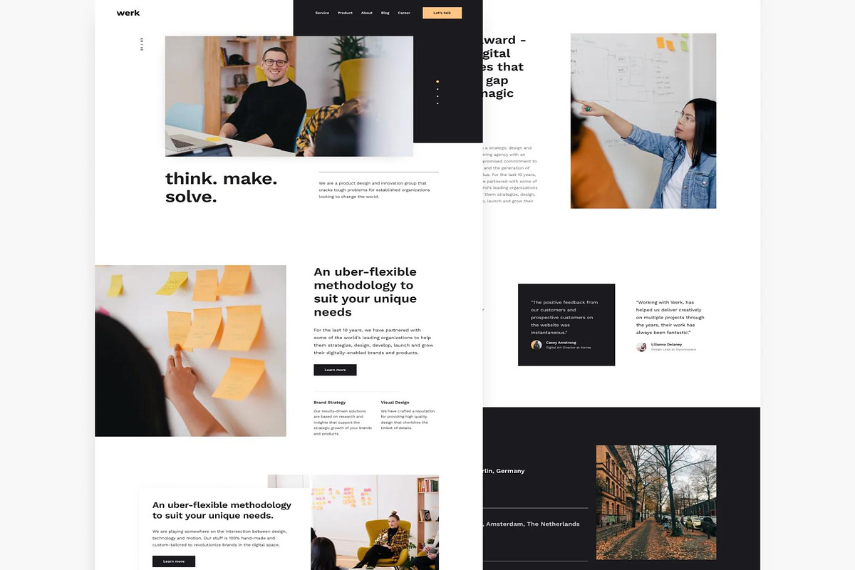 Werk UIKit 110 modern website layout, an UI Kit Template by Creative Perspective (Photo 9 of 10)