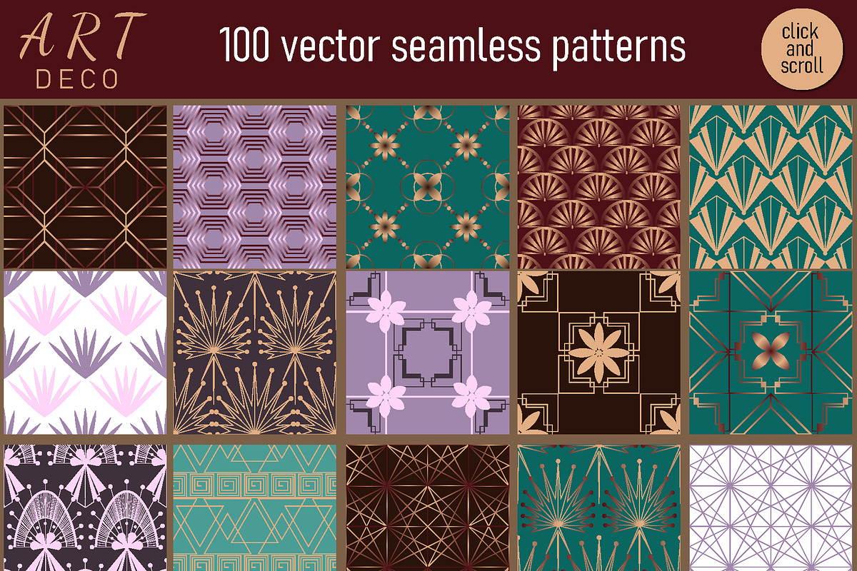 ART deco patterns collection, a Pattern Graphic by LogvinArt (Photo 8 of 9)