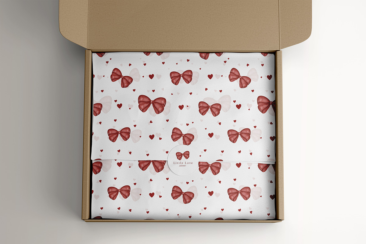 Red Bows Ribbon Watercolor Clipart, a Decorative Illustration by Ooh Lily (Photo 15 of 16)