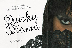 Quirky Drama: Expressive Script Font, a Script Font by Mneme