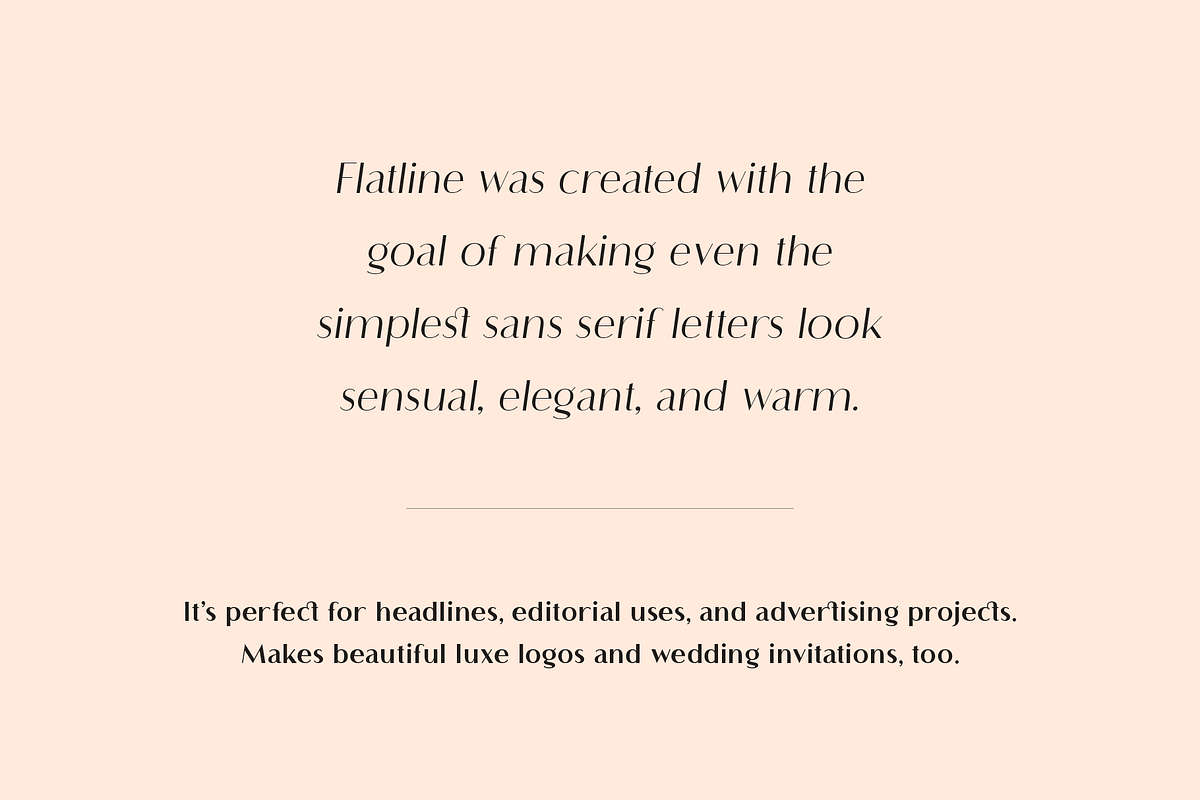 Flatline Sans Complete - 16 fonts preview 5