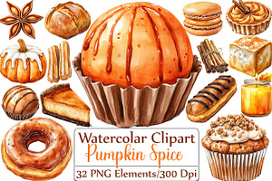 Pumpkin Spice Thanksgiving Bundle, an Illustration by DreamCafeArt