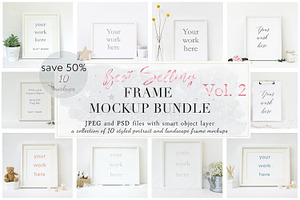 Photo mockup bundle - 8x10'' frame