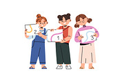 Kids celebrating win on pedestal set, a Person Illustration by PaperTrident (Thumbnail 3 of 5)