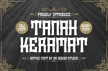 Tanah Keramat - Gothic Font, a Serif Font by QR Design Studio