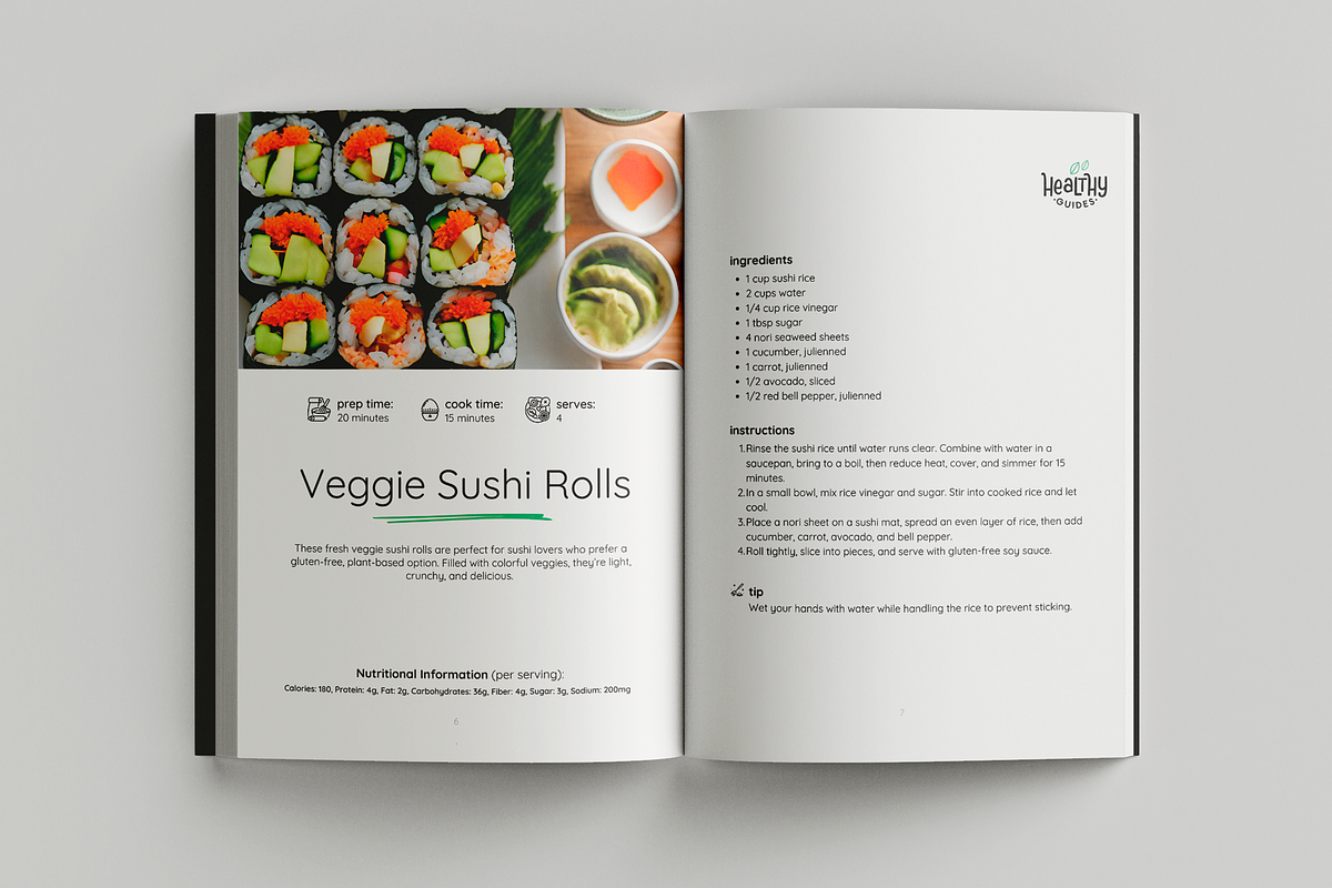 Canva Gluten-Free cookbook template, a Magazine Template by DeLaGranSiete (Photo 5 of 9)