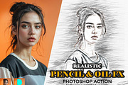 Realistic Pencil & Oil FX Photoshop, an Action Add-On by Studio Retouch (Thumbnail 1 of 15)