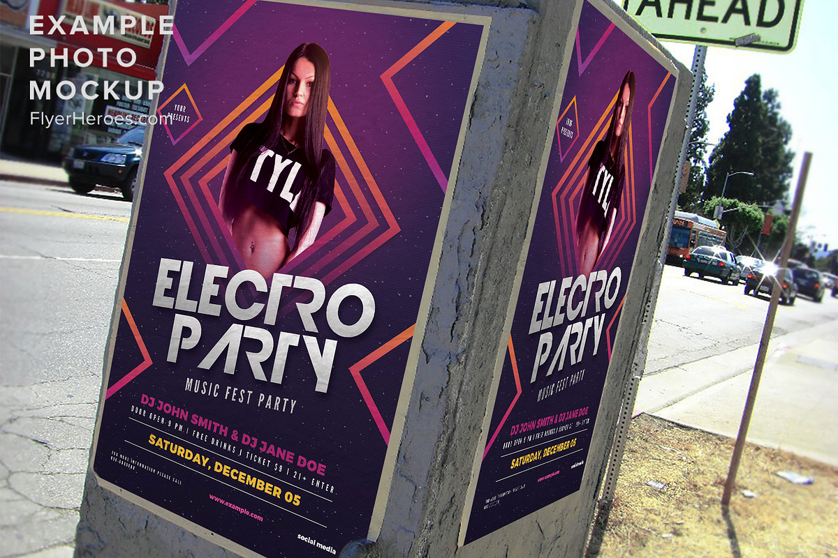 Club Flyer 01, a Flyer Template by FlyerHeroes (Photo 4 of 4)