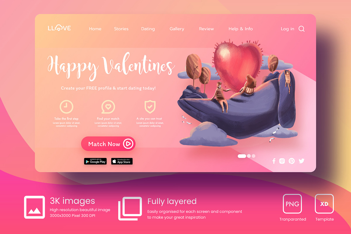 Care for Valentine's day, a Decorative Illustration by Artmeesri (Photo 3 of 3)