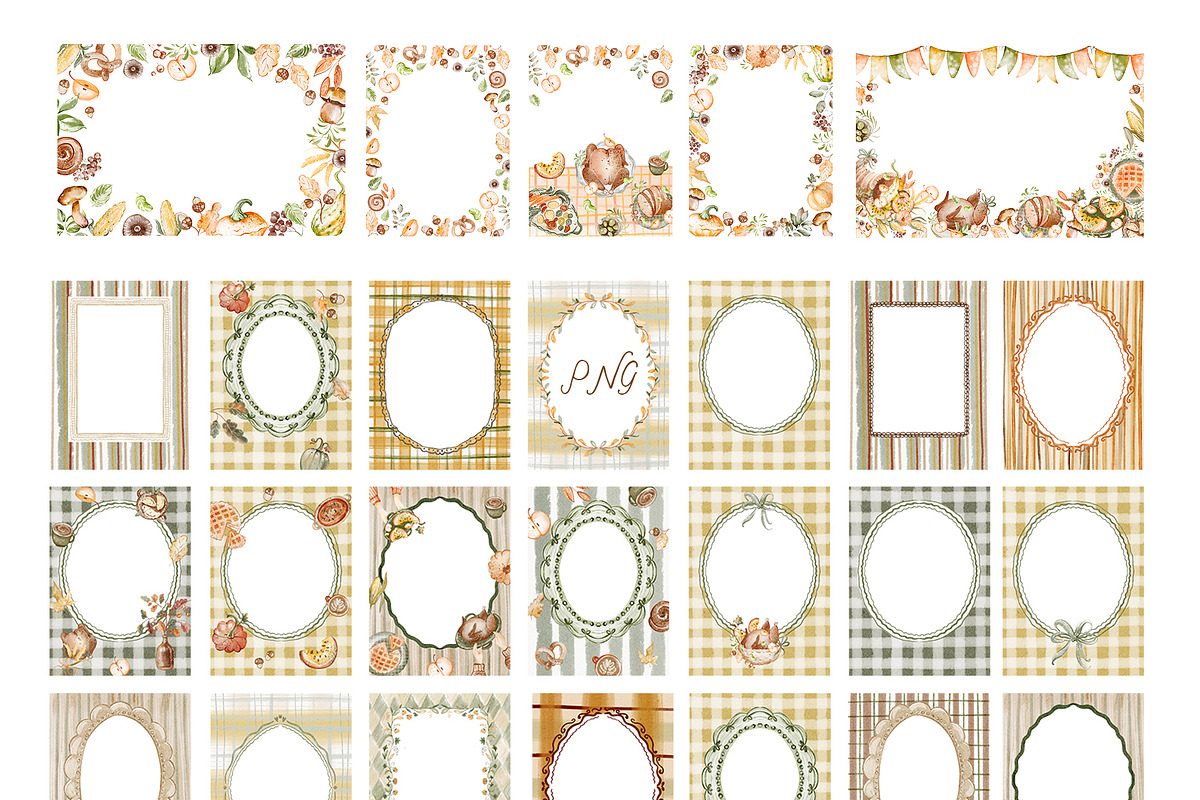 Thanksgiving Watercolor Collection, an Object Graphic by LenArt (Photo 7 of 14)