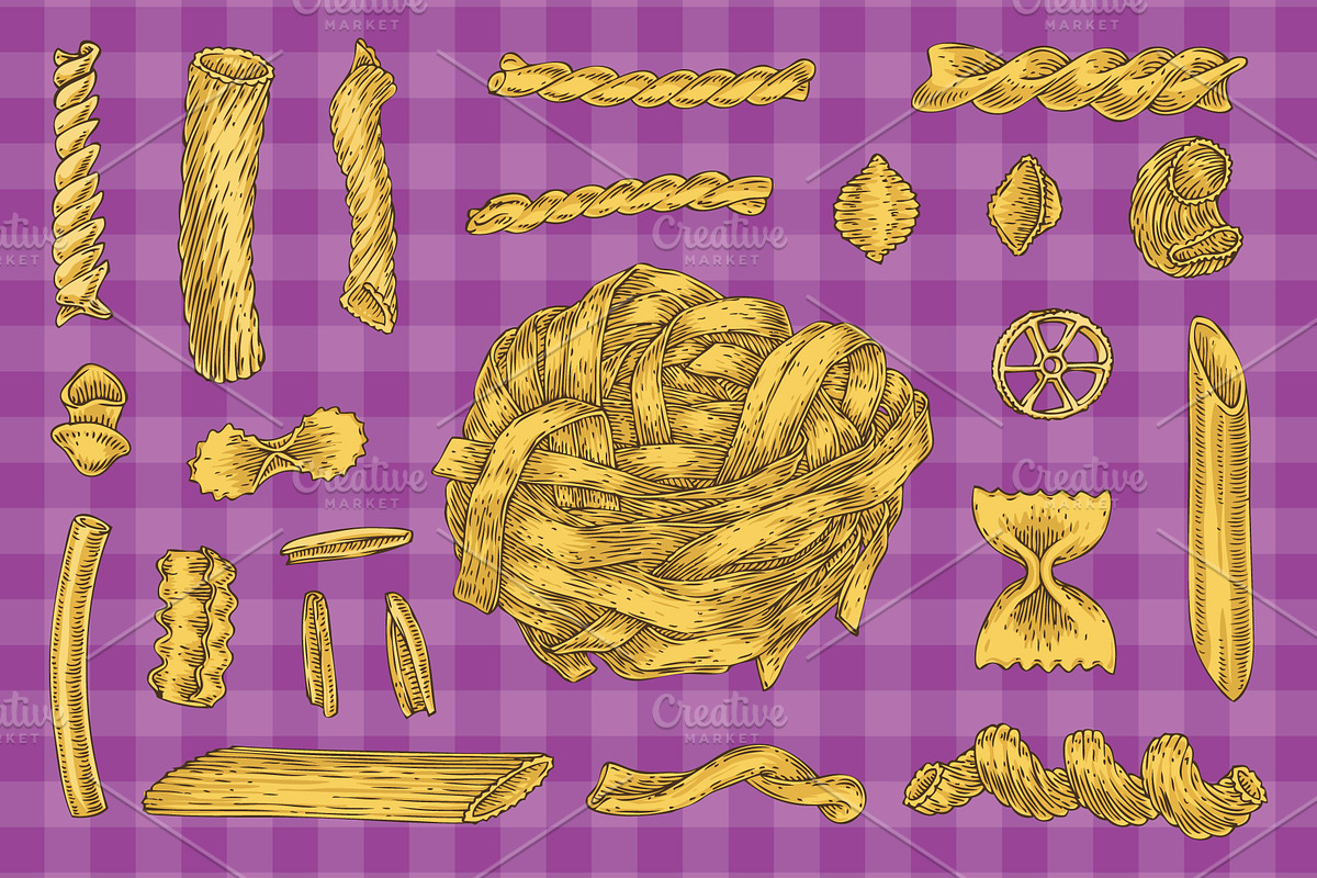 Pasta Elements Collection, an Object Graphic by DeepFuze (Photo 2 of 3)