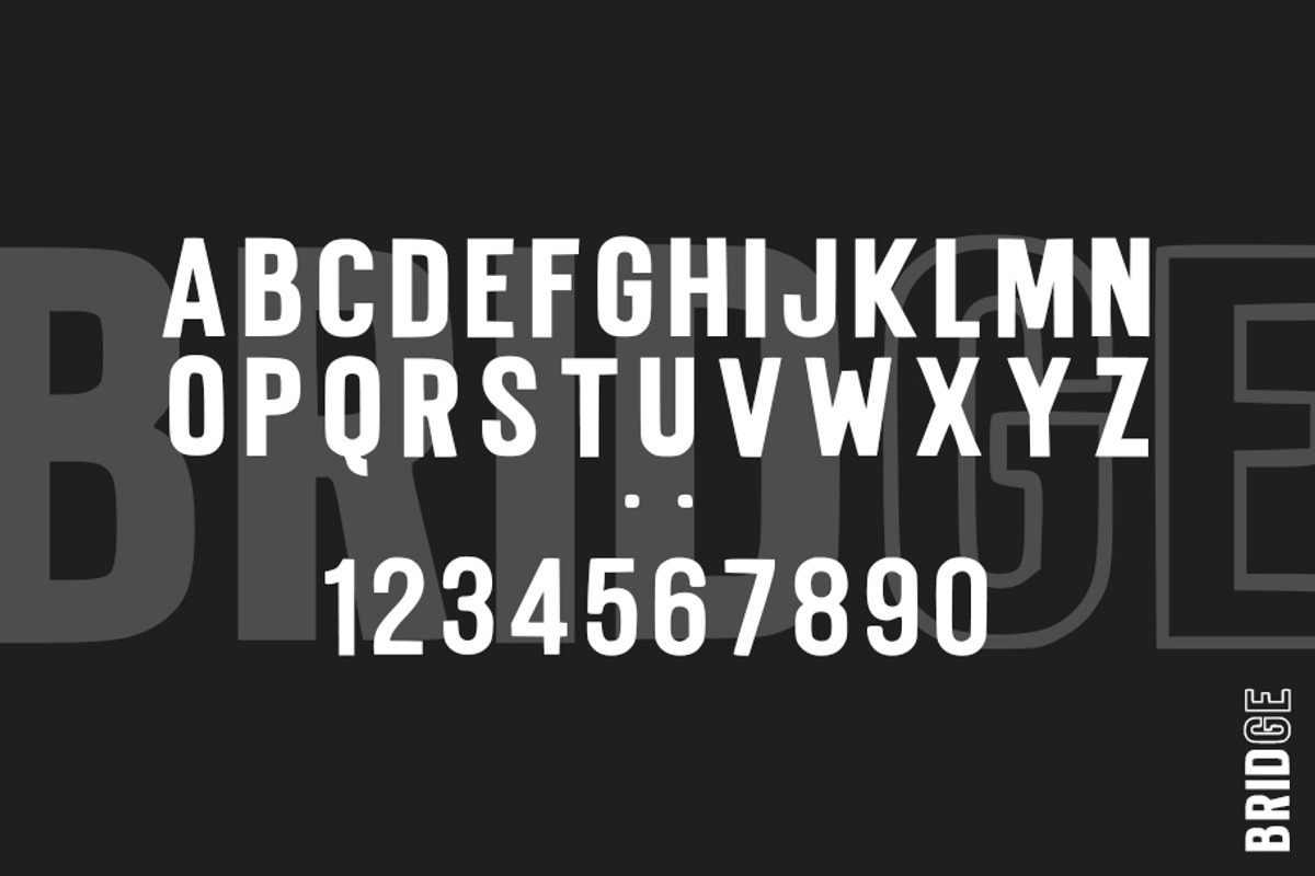 Bridge Font preview 3