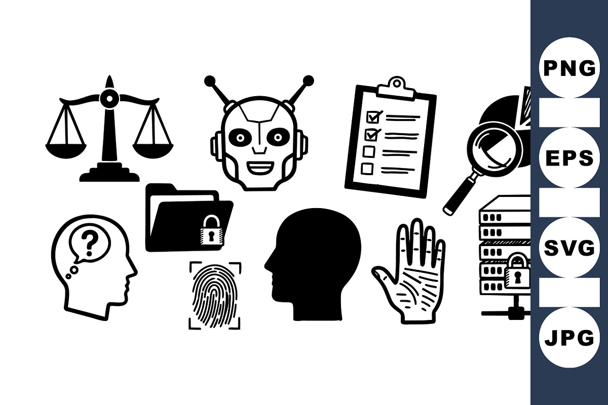Cybersecurity Icon Vector Set, an Illustration by designvectx (Photo 1 of 3)