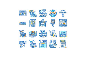 news business communication icons, an Object Illustration by pikepicture